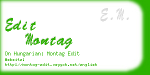 edit montag business card